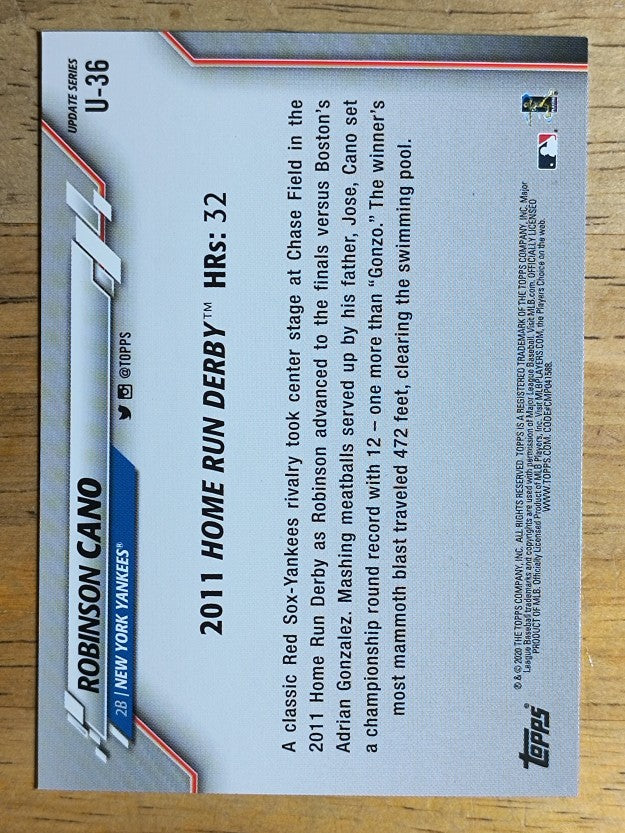 2020 Topps Update #U36 Robinson Cano HRD