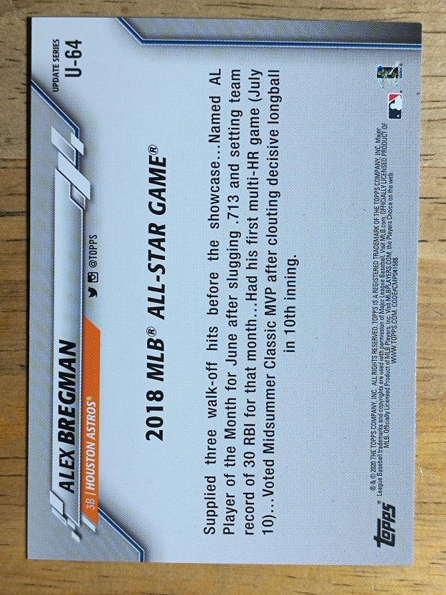 2020 Topps Update #U64 Alex Bregman AS