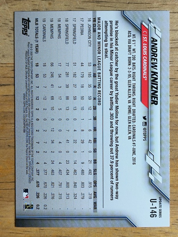 2020 Topps Update #U146 Andrew Knizner