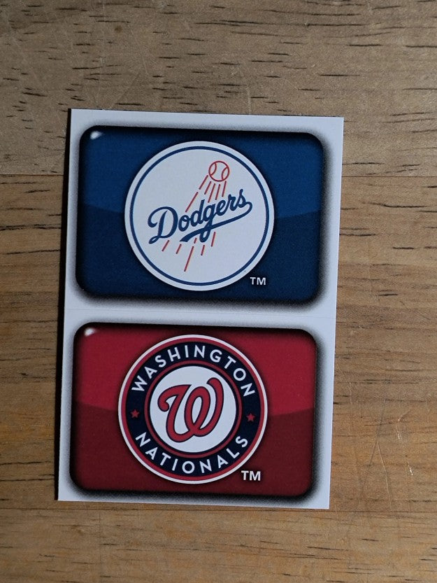 2012 Topps Stickers #157 Los Angeles Dodgers/165 Washington Nationals