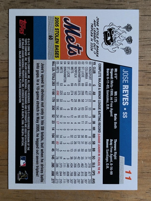 2006 Topps Opening Day #11 Jose Reyes