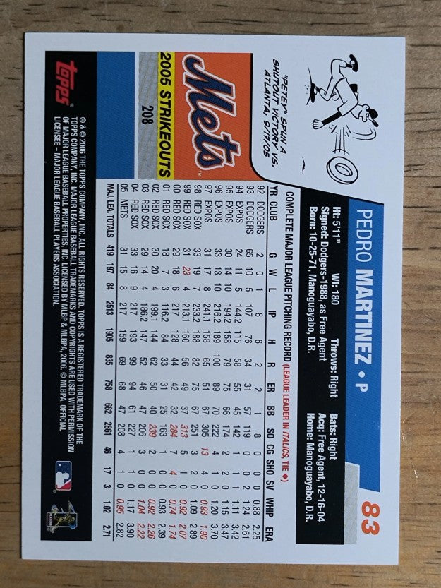 2006 Topps Opening Day #83 Pedro Martinez