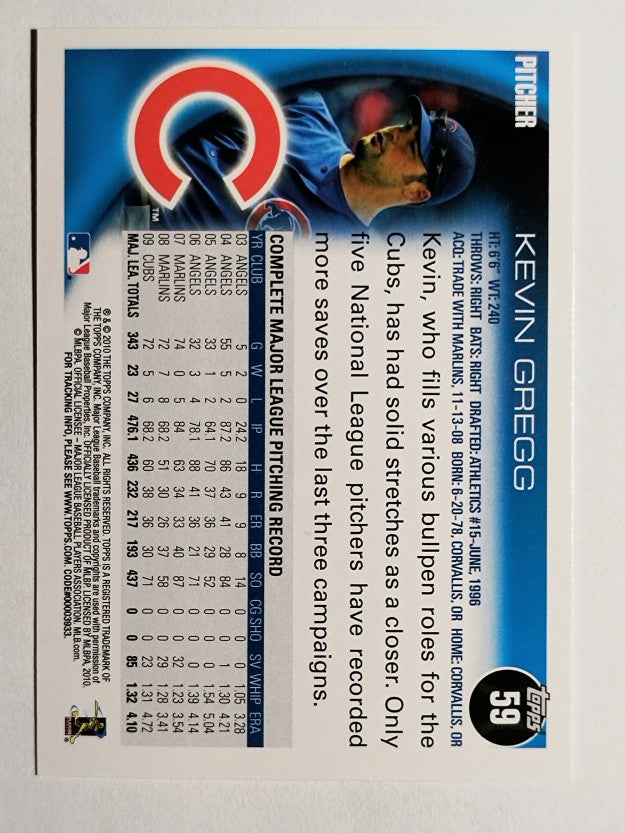 2010 Topps #59 Kevin Gregg