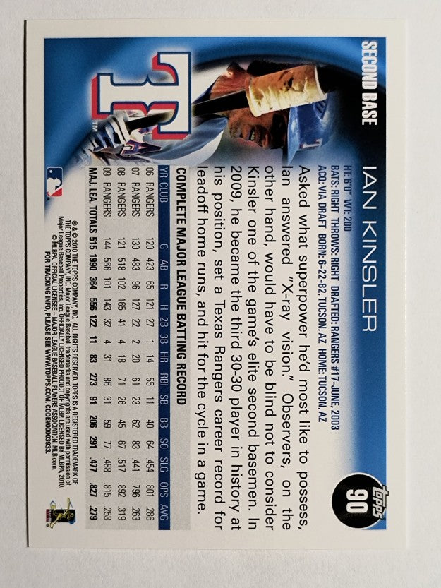 2010 Topps #90A Ian Kinsler