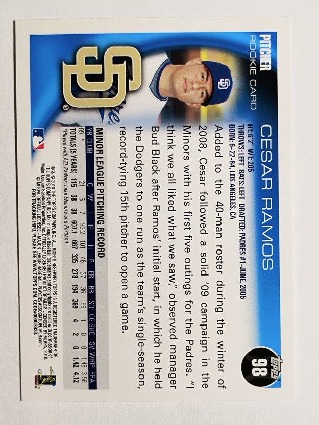 2010 Topps #98 Cesar Ramos
