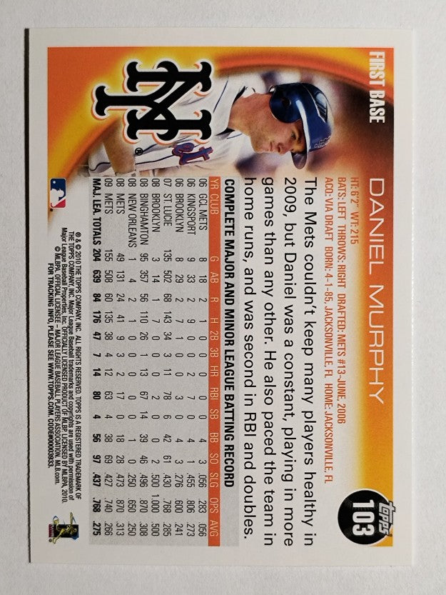 2010 Topps #103 Daniel Murphy