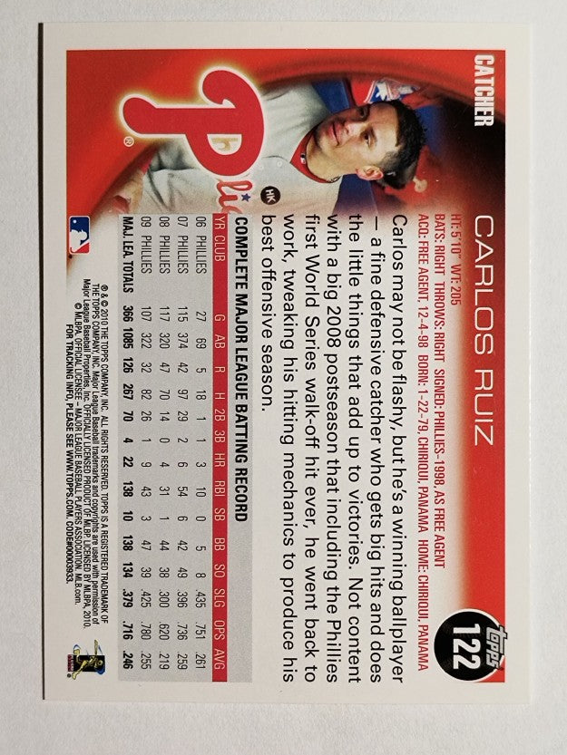 2010 Topps #122 Carlos Ruiz