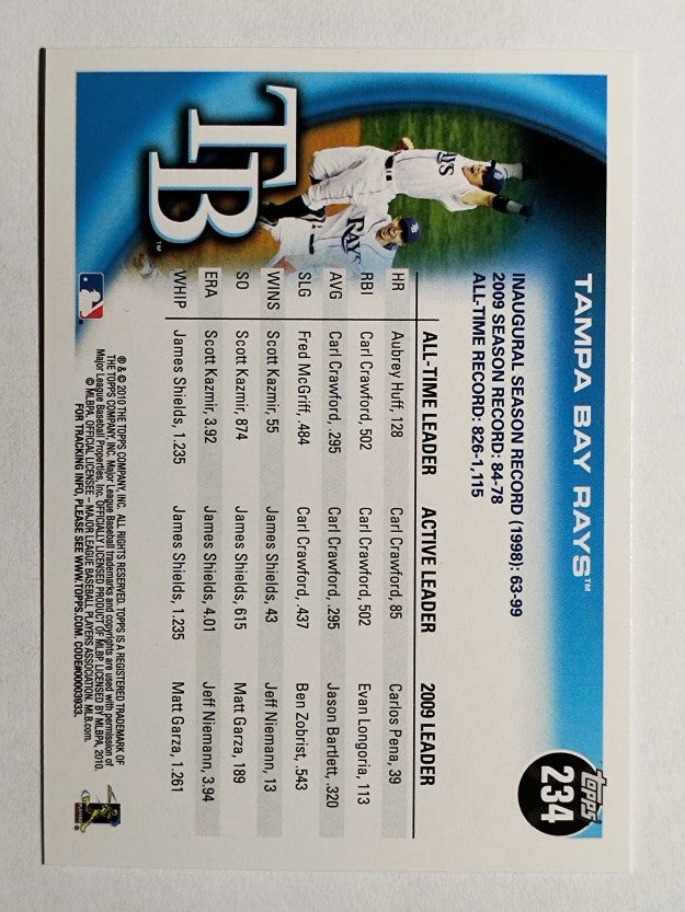 2010 Topps #234 Tampa Bay Rays
