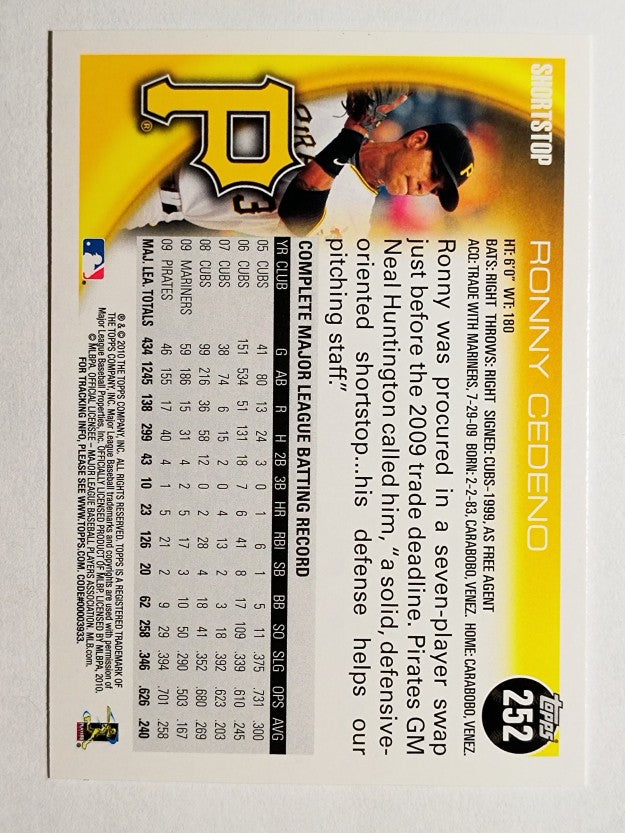 2010 Topps #252 Ronny Cedeno