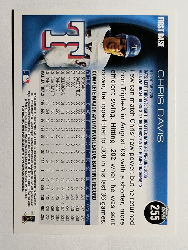 2010 Topps #255 Chris Davis