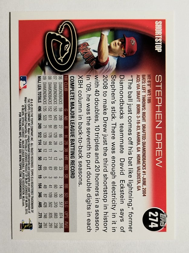 2010 Topps #274 Stephen Drew