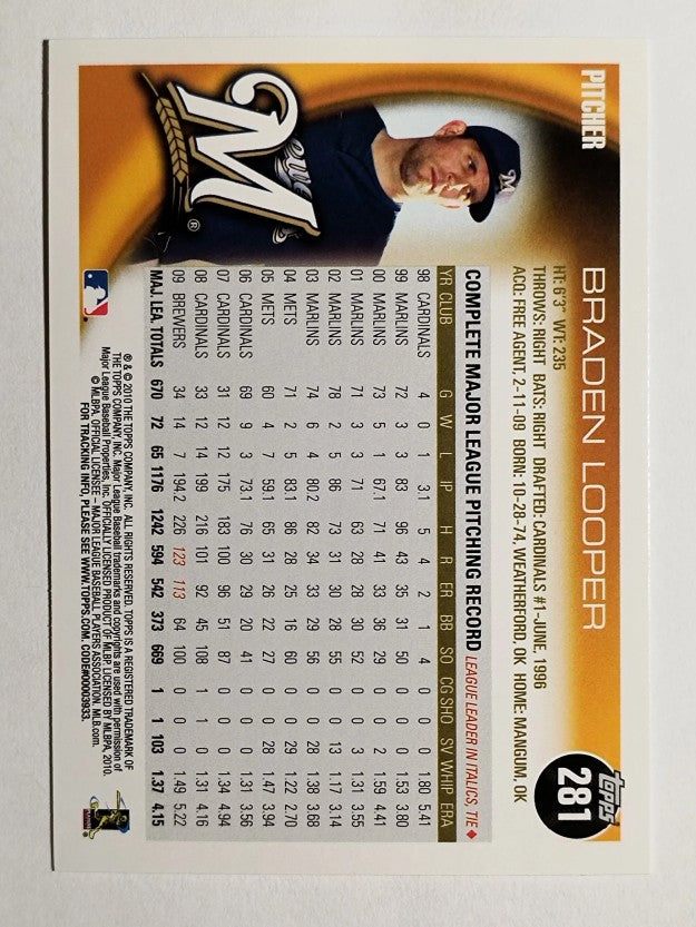 2010 Topps #281 Braden Looper