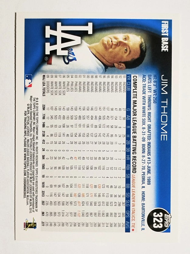 2010 Topps #323 Jim Thome