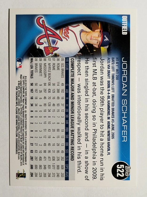 2010 Topps #522 Jordan Schafer