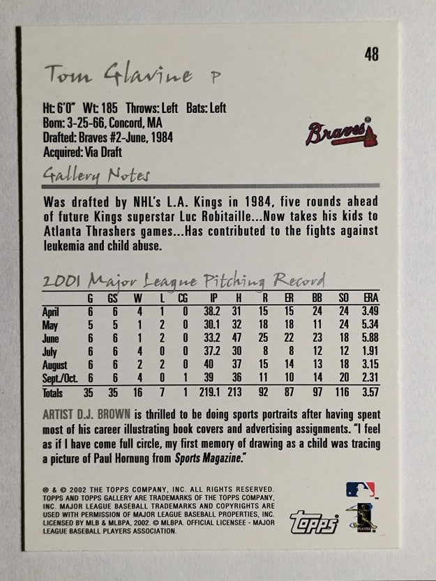 2002 Topps Gallery #48 Tom Glavine