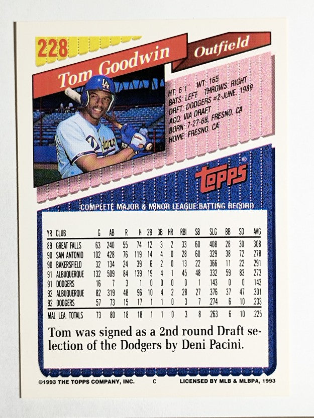 1993 Topps Gold #228 Tom Goodwin