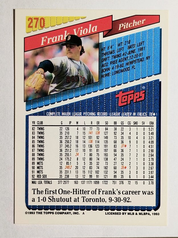 1993 Topps Gold #270 Frank Viola