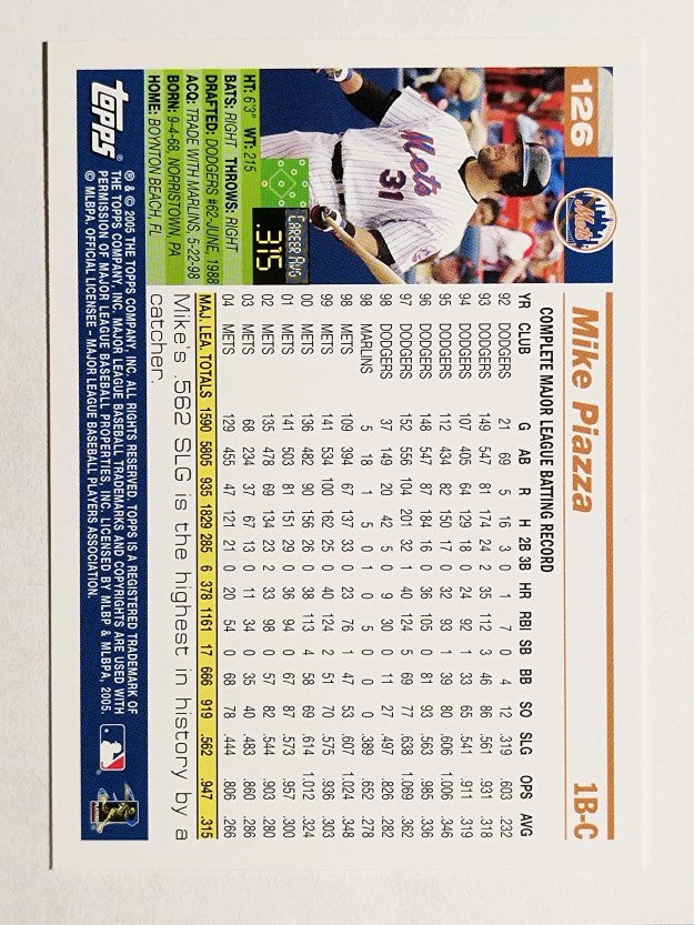 2005 Topps Opening Day #126 Mike Piazza