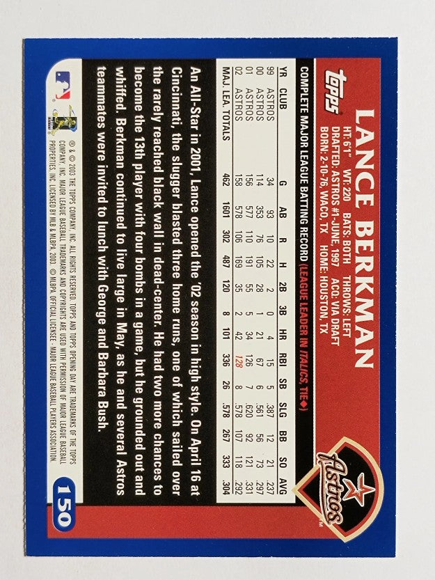 2003 Topps Opening Day #150 Lance Berkman