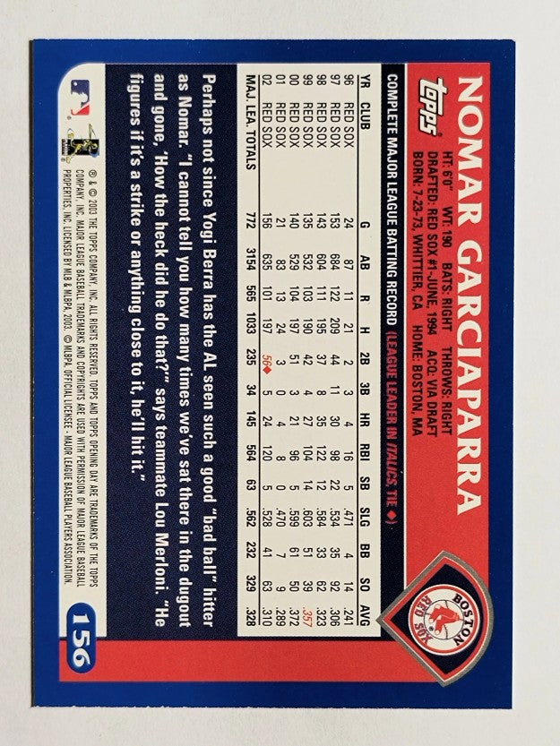 2003 Topps Opening Day #156 Nomar Garciaparra