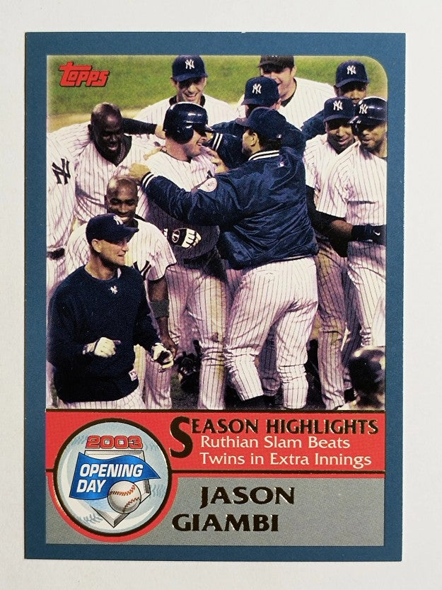 2003 Topps Opening Day #163 Jason Giambi HL