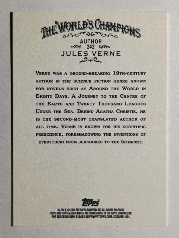 2010 Topps Allen and Ginter #242 Jules Verne