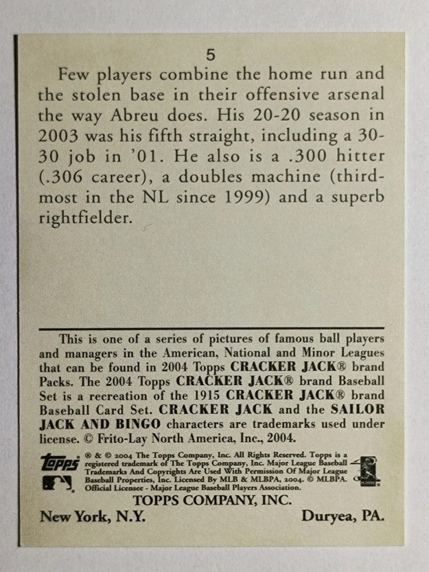 2004 Topps Cracker Jack #5 Bobby Abreu
