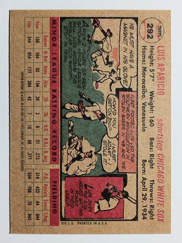 2001 Topps Archives #50 Luis Aparicio 56