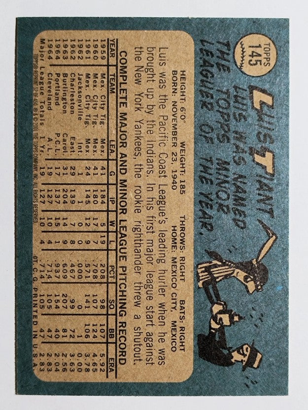 2001 Topps Archives #52 Luis Tiant 65