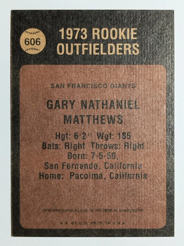 2001 Topps Archives #70 Gary Matthews 73