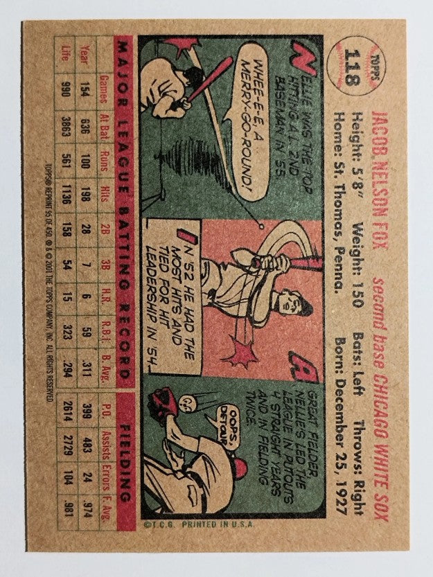 2001 Topps Archives #95 Nellie Fox 56
