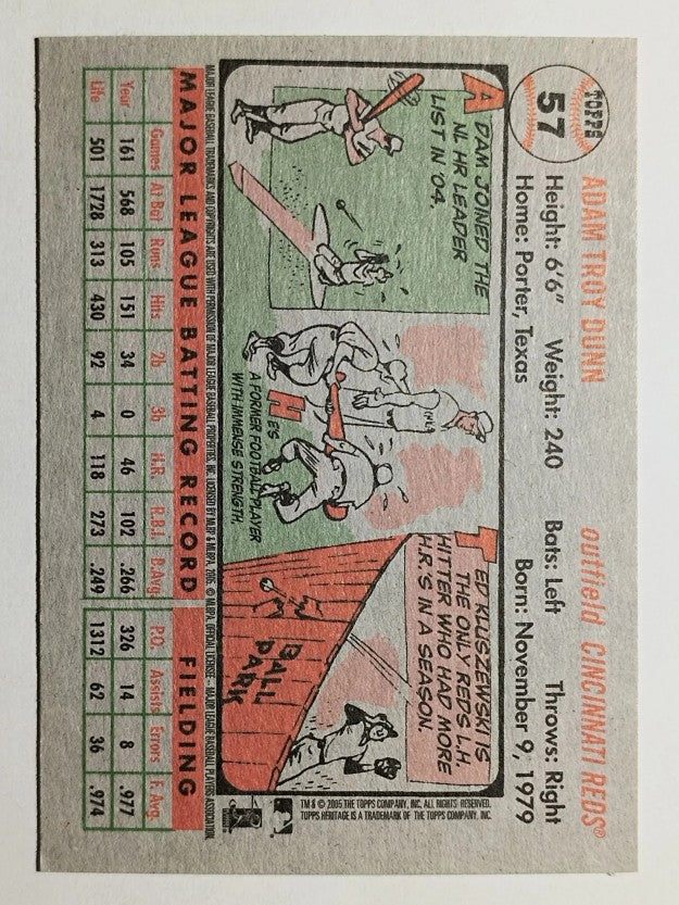 2005 Topps Heritage #57 Adam Dunn