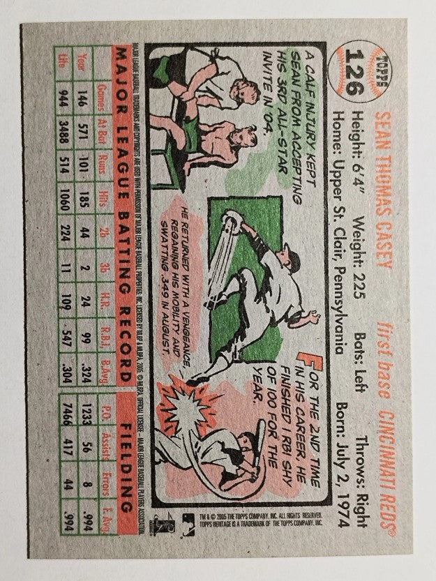 2005 Topps Heritage #126 Sean Casey