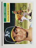 2005 Topps Heritage #155A Eric Chavez Green Cap