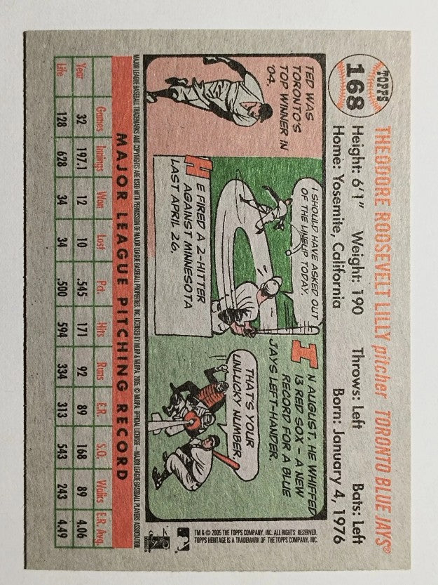 2005 Topps Heritage #168 Ted Lilly
