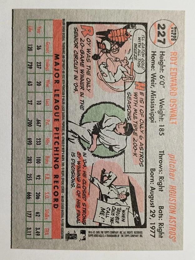 2005 Topps Heritage #227 Roy Oswalt