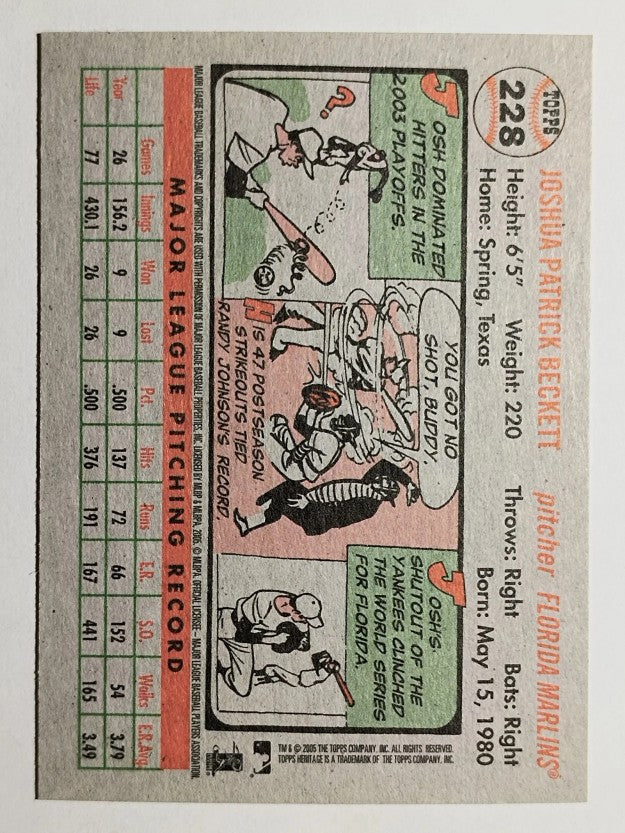 2005 Topps Heritage #228 Josh Beckett