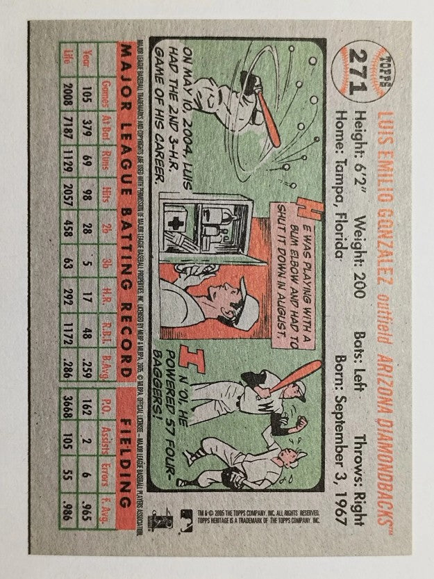 2005 Topps Heritage #271 Luis Gonzalez
