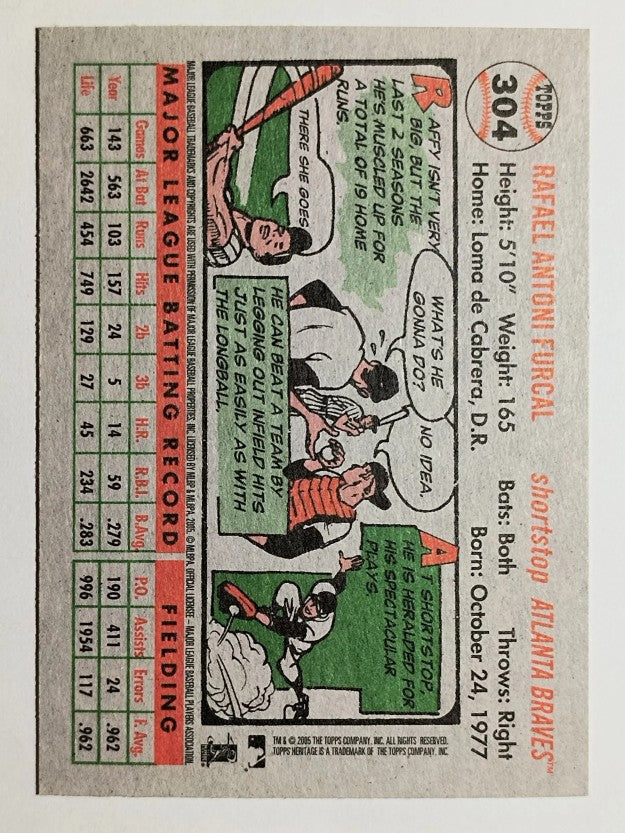 2005 Topps Heritage #304 Rafael Furcal