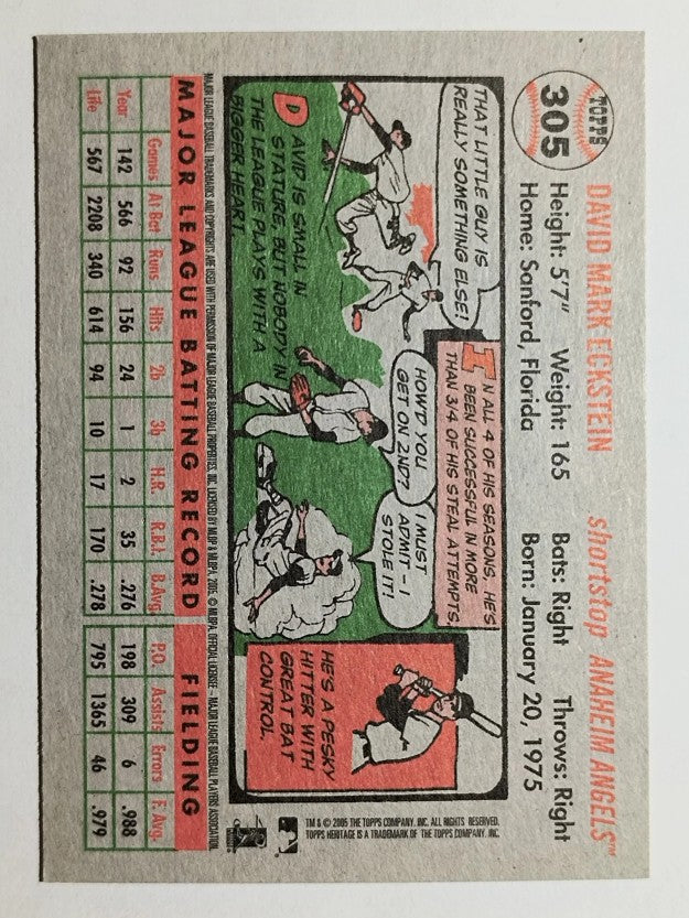 2005 Topps Heritage #305 David Eckstein