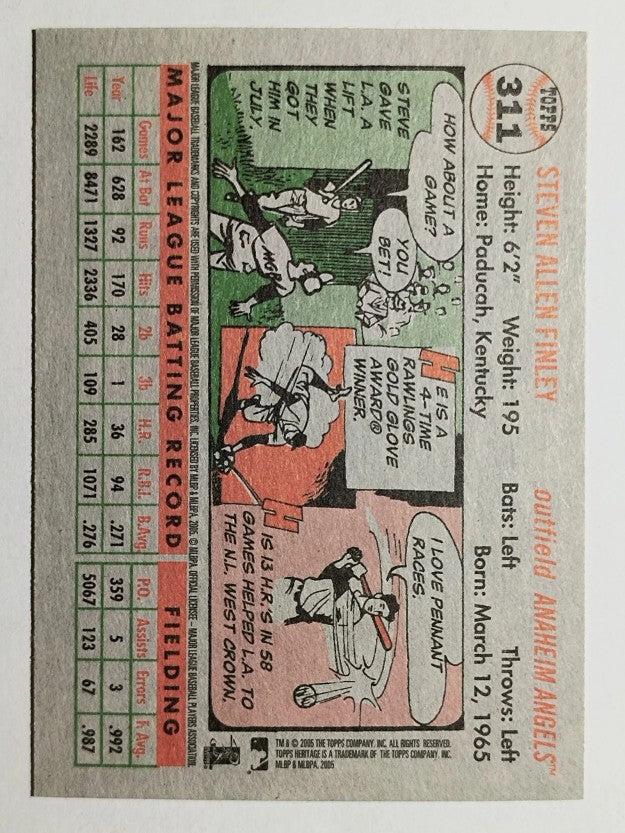 2005 Topps Heritage #311 Steve Finley