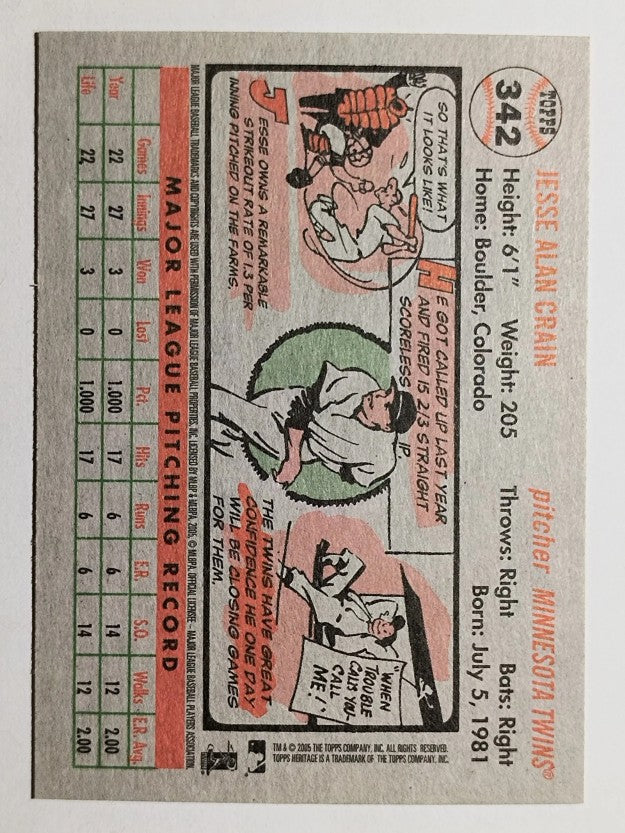 2005 Topps Heritage #342 Jesse Crain