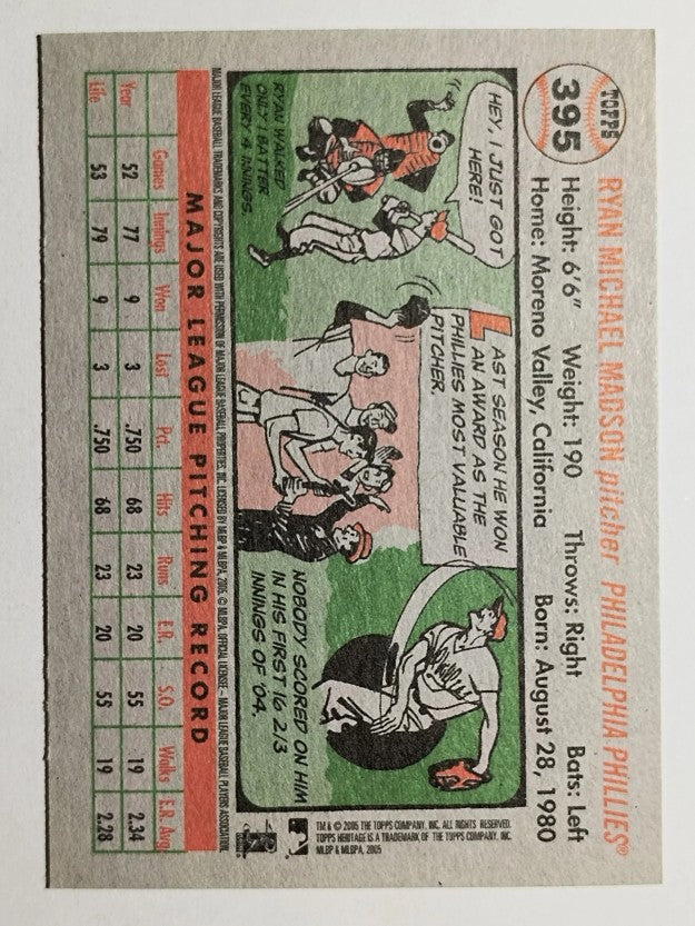2005 Topps Heritage #395 Ryan Madson