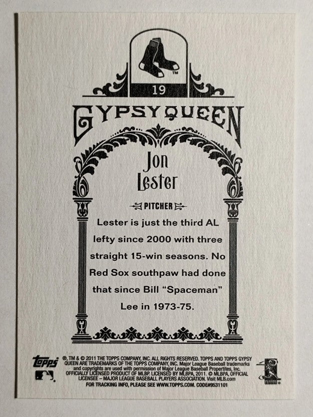 2011 Topps Gypsy Queen #19 Jon Lester