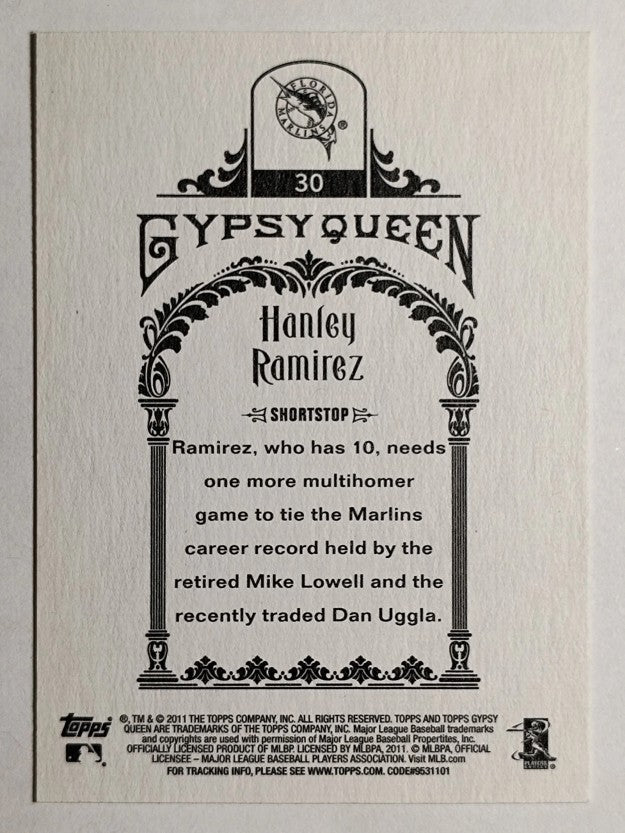 2011 Topps Gypsy Queen #30 Hanley Ramirez