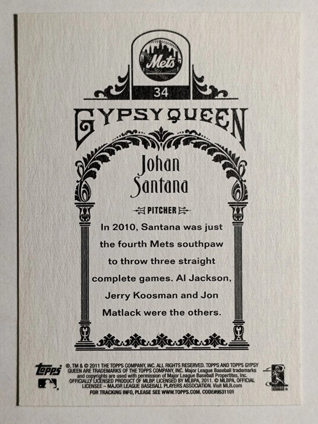 2011 Topps Gypsy Queen #34 Johan Santana