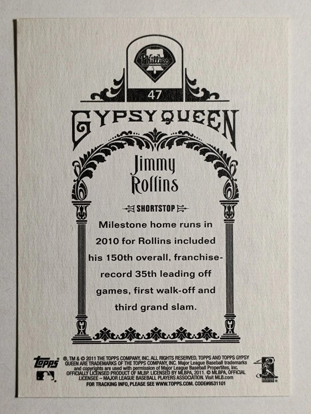 2011 Topps Gypsy Queen #47 Jimmy Rollins