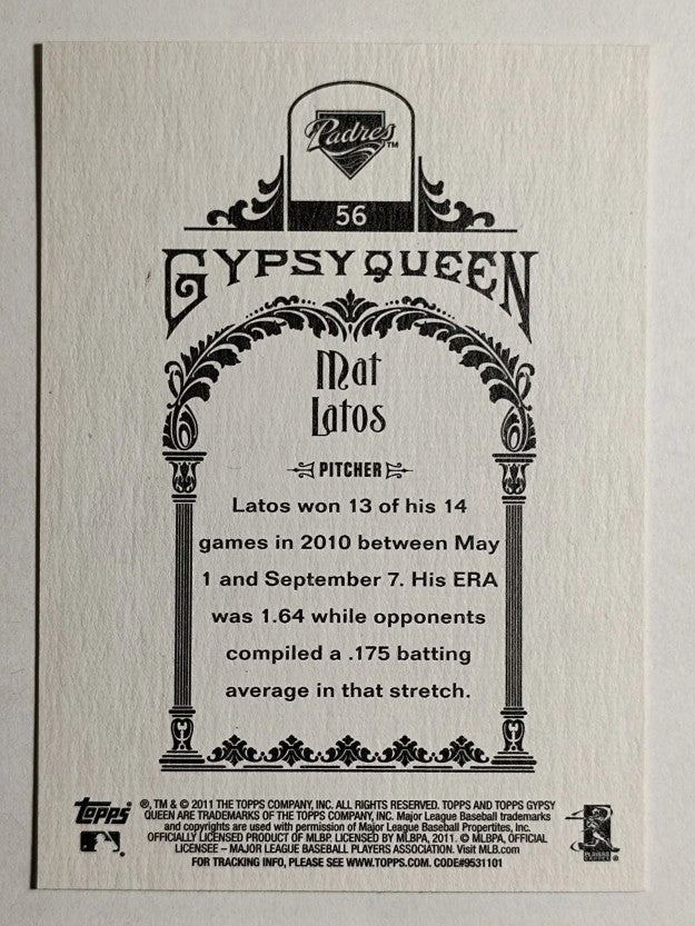 2011 Topps Gypsy Queen #56 Mat Latos