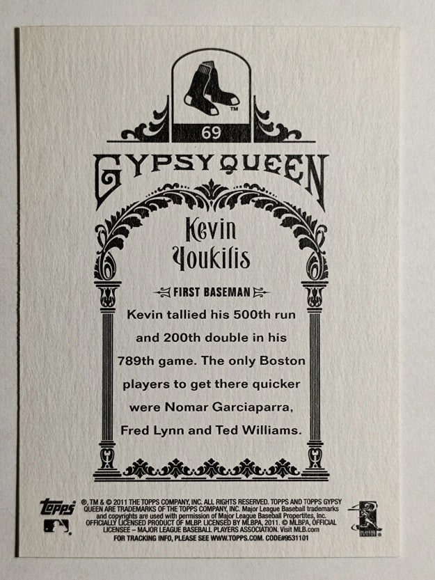 2011 Topps Gypsy Queen #69 Kevin Youkilis