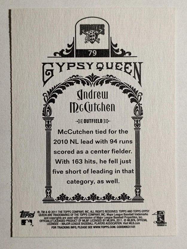 2011 Topps Gypsy Queen #79 Andrew McCutchen